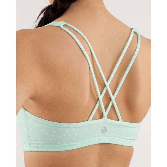 Lululemon Free To Be Bra Petit Dot Fresh Teal Size 6 - Picture 2 of 9